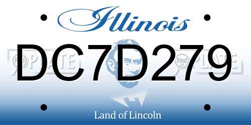 DC7D279 Illinois License Plate