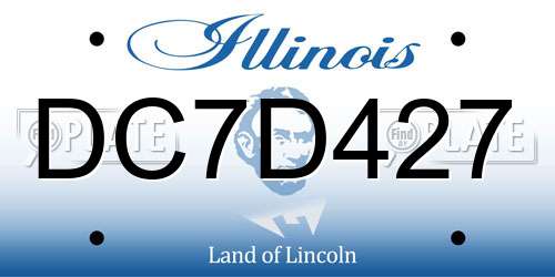 DC7D427 Illinois License Plate