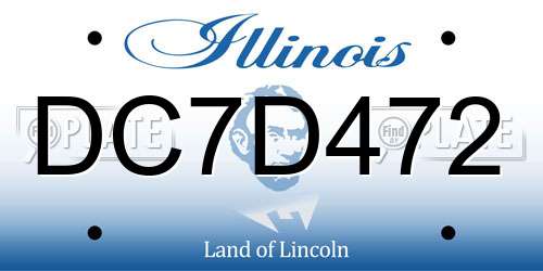 DC7D472 Illinois License Plate