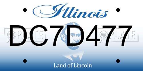 DC7D477 Illinois License Plate