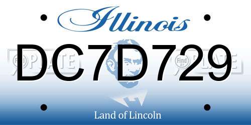 DC7D729 Illinois License Plate