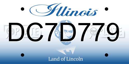 DC7D779 Illinois License Plate