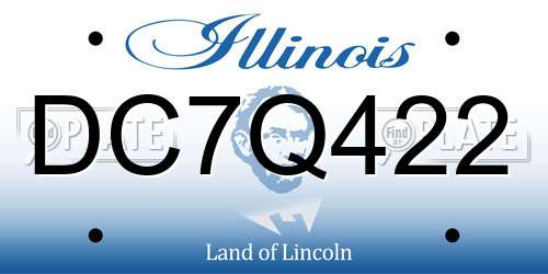 DC7Q422 Illinois License Plate