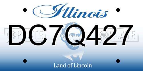 DC7Q427 Illinois License Plate