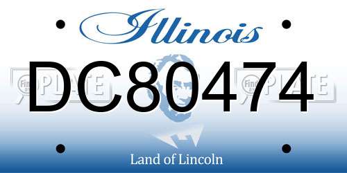 DC80474 Illinois License Plate