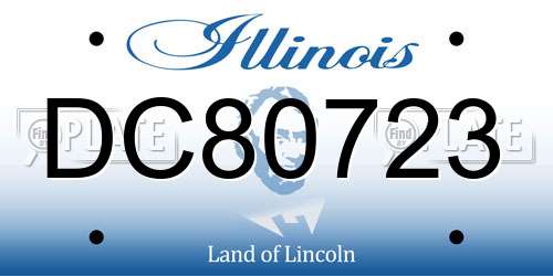 DC80723 Illinois License Plate