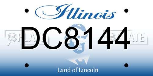 DC8144 Illinois License Plate