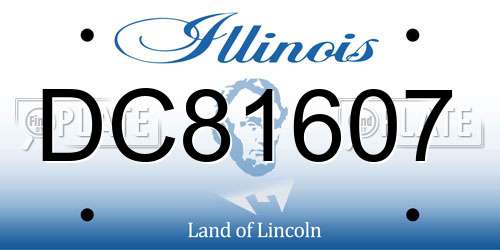 DC81607 Illinois License Plate