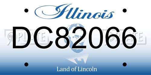 DC82066 Illinois License Plate