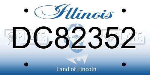 DC82352 Illinois License Plate