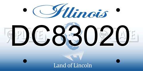DC83020 Illinois License Plate