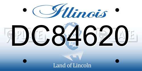 DC84620 Illinois License Plate