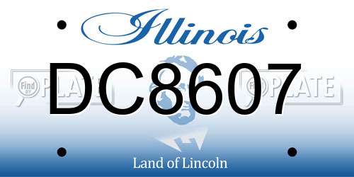 DC8607 Illinois License Plate
