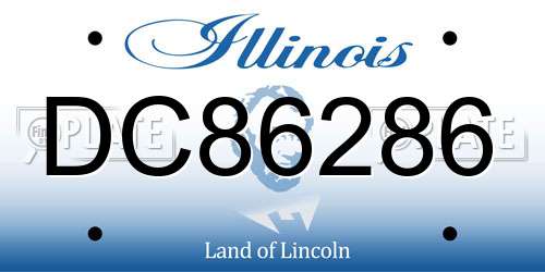 DC86286 Illinois License Plate