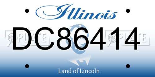 DC86414 Illinois License Plate