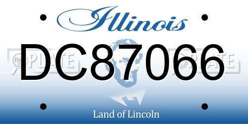 DC87066 Illinois License Plate