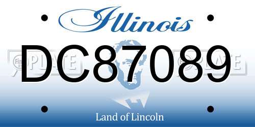 DC87089 Illinois License Plate