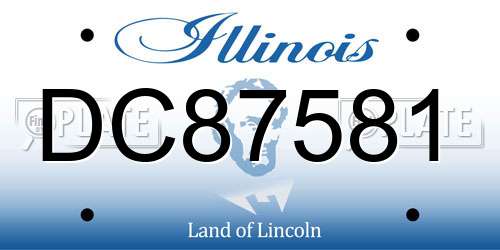 DC87581 Illinois License Plate