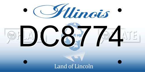 DC8774 Illinois License Plate