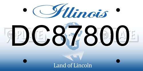 DC87800 Illinois License Plate