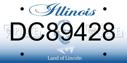 DC89428 Illinois License Plate