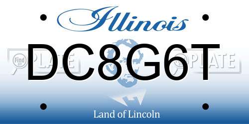 DC8G6T Illinois License Plate
