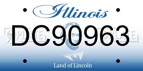 DC90963 Illinois License Plate