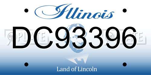 DC93396 Illinois License Plate