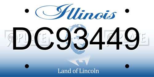 DC93449 Illinois License Plate