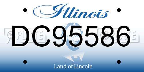 DC95586 Illinois License Plate