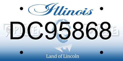 DC95868 Illinois License Plate
