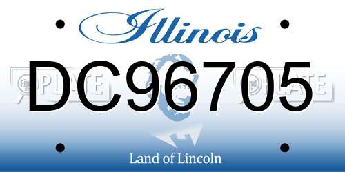 DC96705 Illinois License Plate