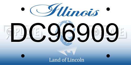 DC96909 Illinois License Plate