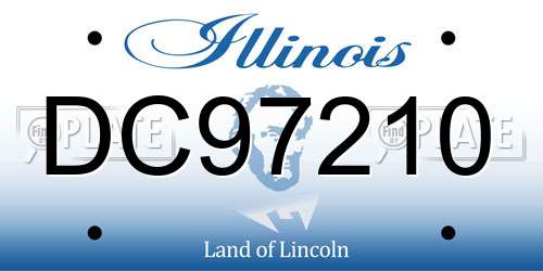 DC97210 Illinois License Plate