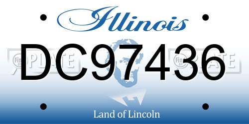 DC97436 Illinois License Plate
