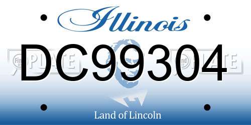 DC99304 Illinois License Plate
