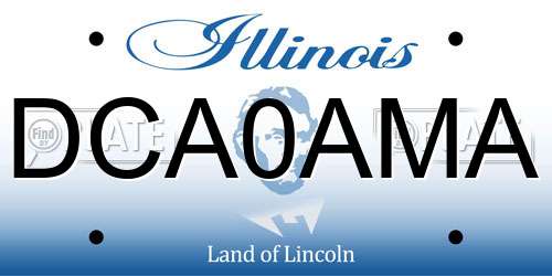 DCA0AMA Illinois License Plate