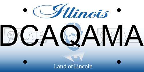 DCAQAMA Illinois License Plate