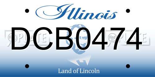 DCB0474 Illinois License Plate