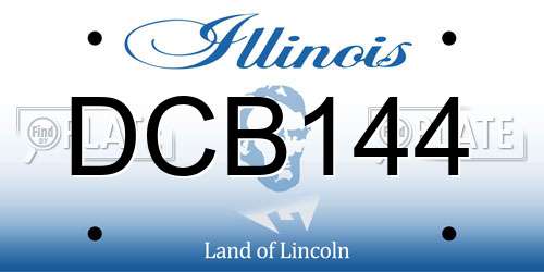 DCB144 Illinois License Plate