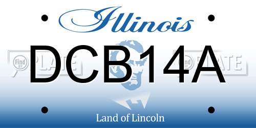 DCB14A Illinois License Plate