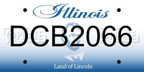 DCB2066 Illinois License Plate