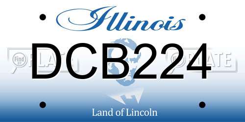 DCB224 Illinois License Plate