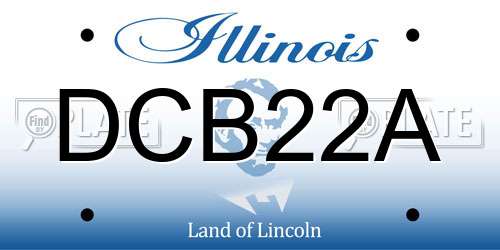 DCB22A Illinois License Plate