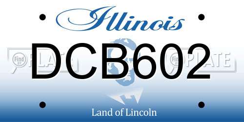 DCB602 Illinois License Plate