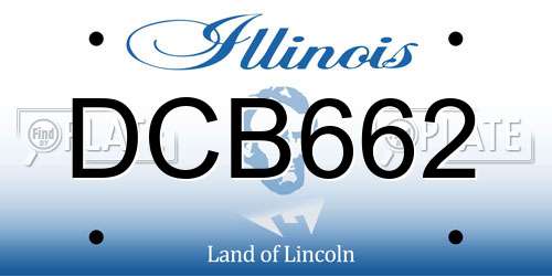 DCB662 Illinois License Plate
