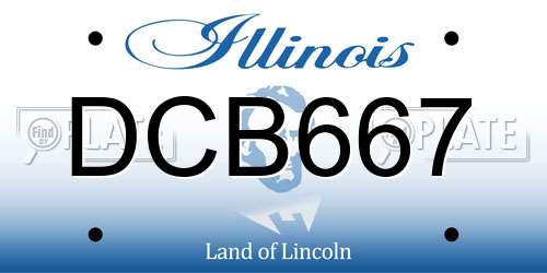DCB667 Illinois License Plate
