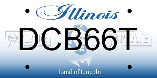 DCB66T Illinois License Plate