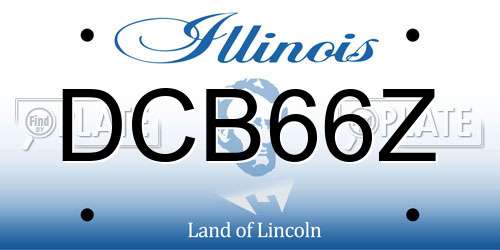 DCB66Z Illinois License Plate