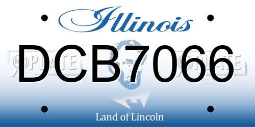 DCB7066 Illinois License Plate